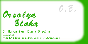 orsolya blaha business card